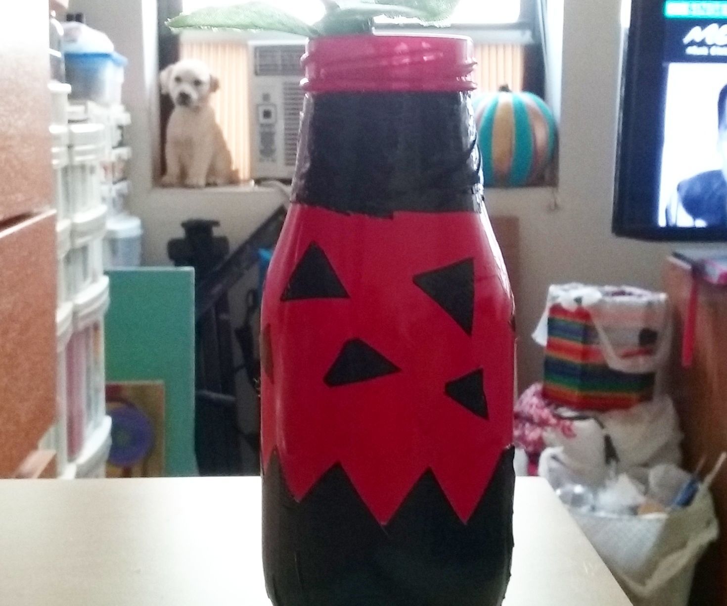 Glass Milk Bottle Vase