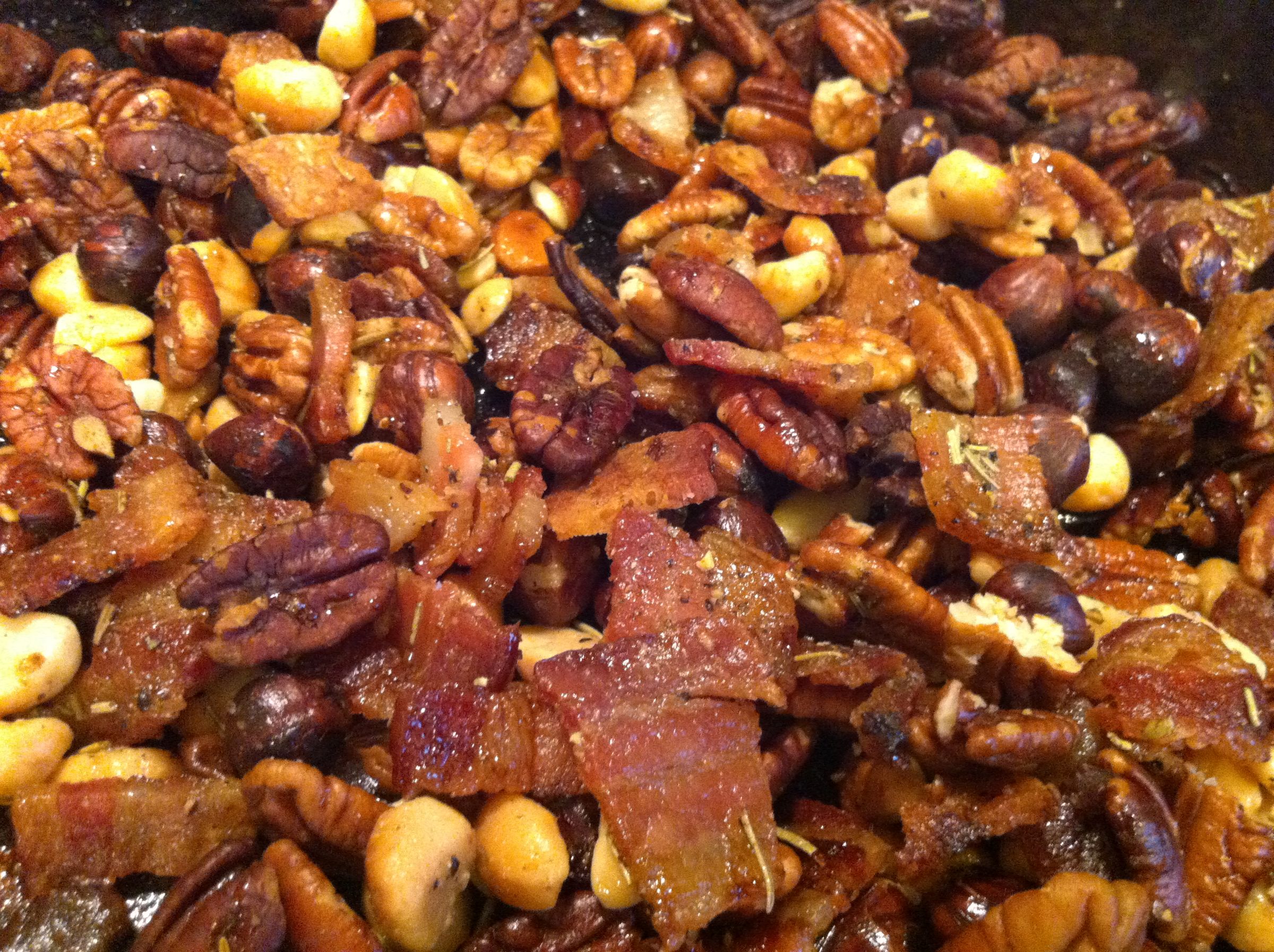 Roasted Bacon Herb Nuts!