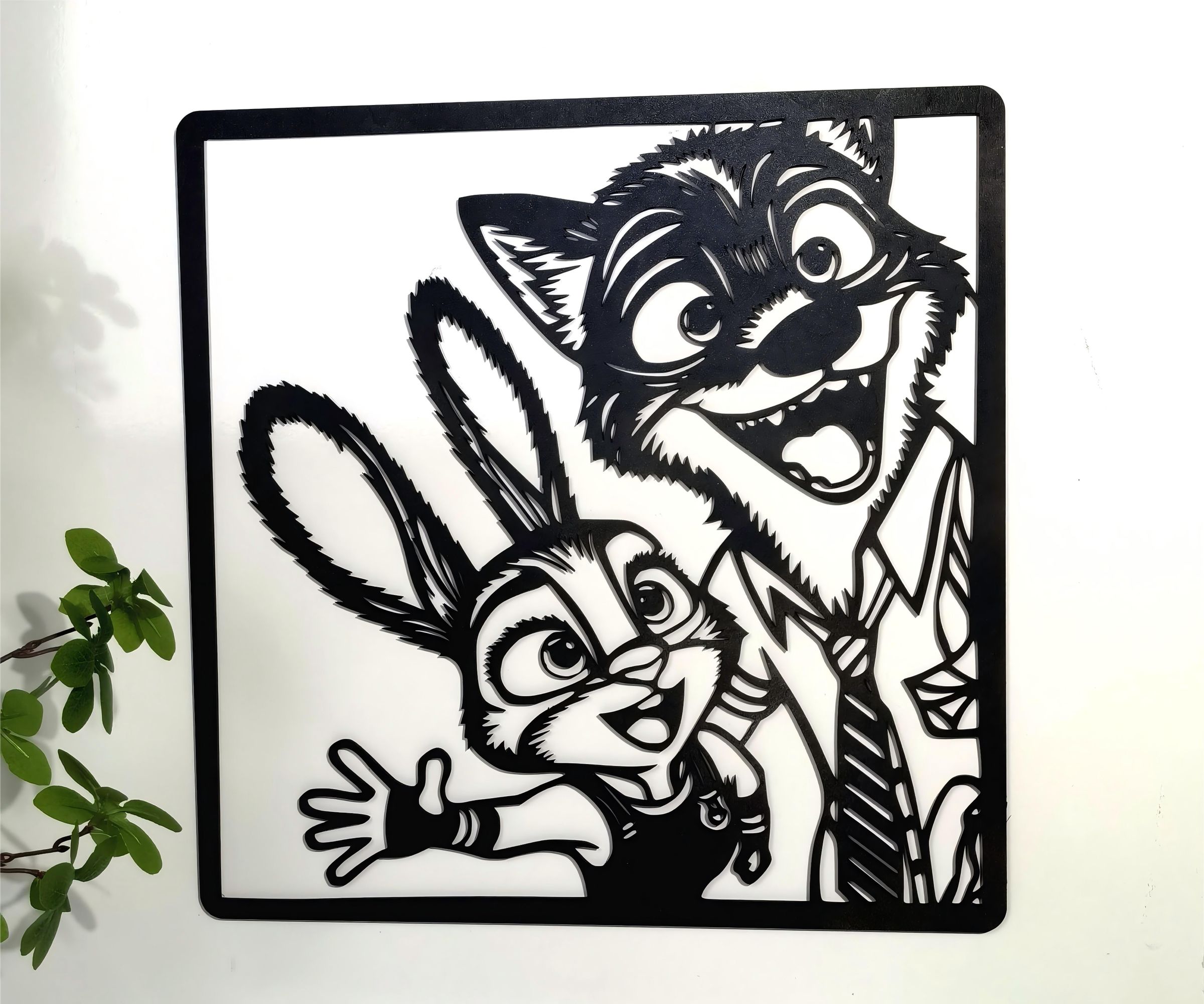 Zootopia Black Silhouette Decor | Laser Cut, Zootopia
