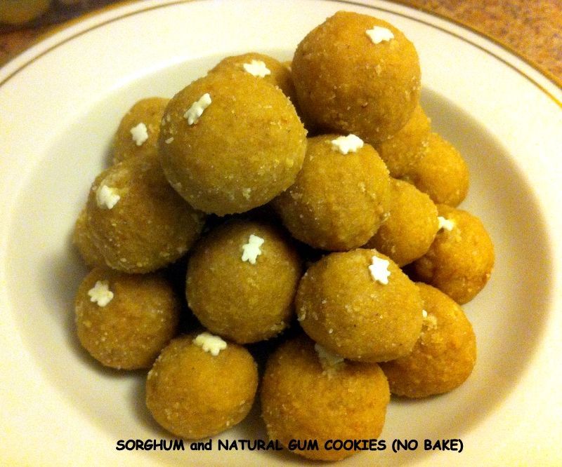 Sorghum and Natural Gum Cookies (No Bake)