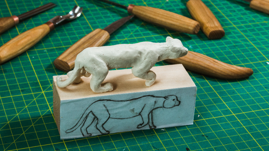 Sketch or Trace the Cat's Outline Onto the Wood Surface