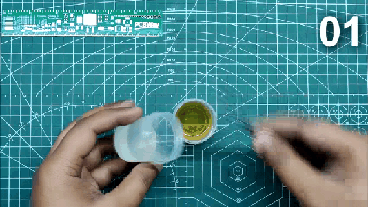 Potting Process- Mixing the Epoxy