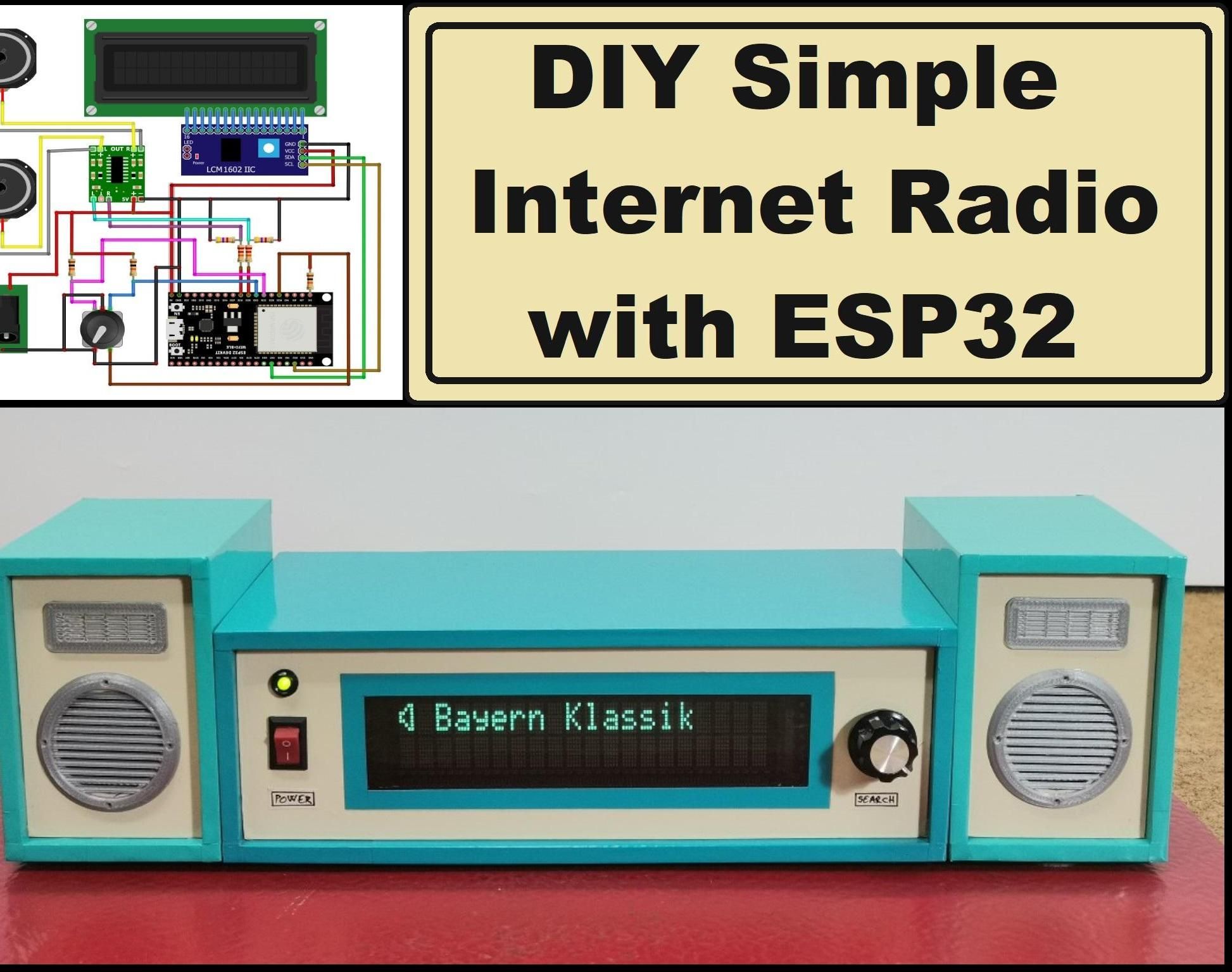 Simple ESP32 Internet Radio on VFD Display