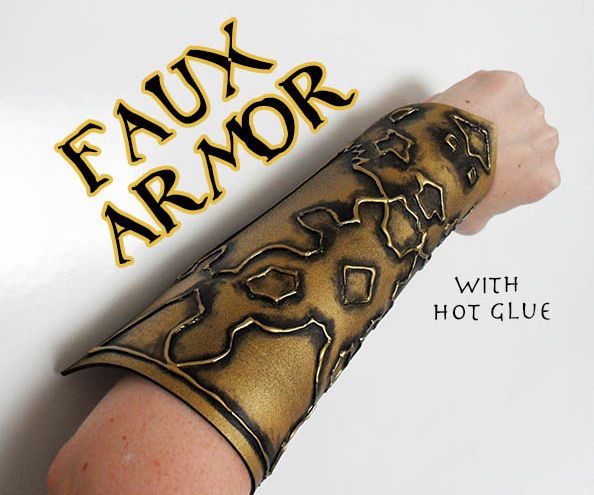 Embossed Faux Armor With Hot Glue