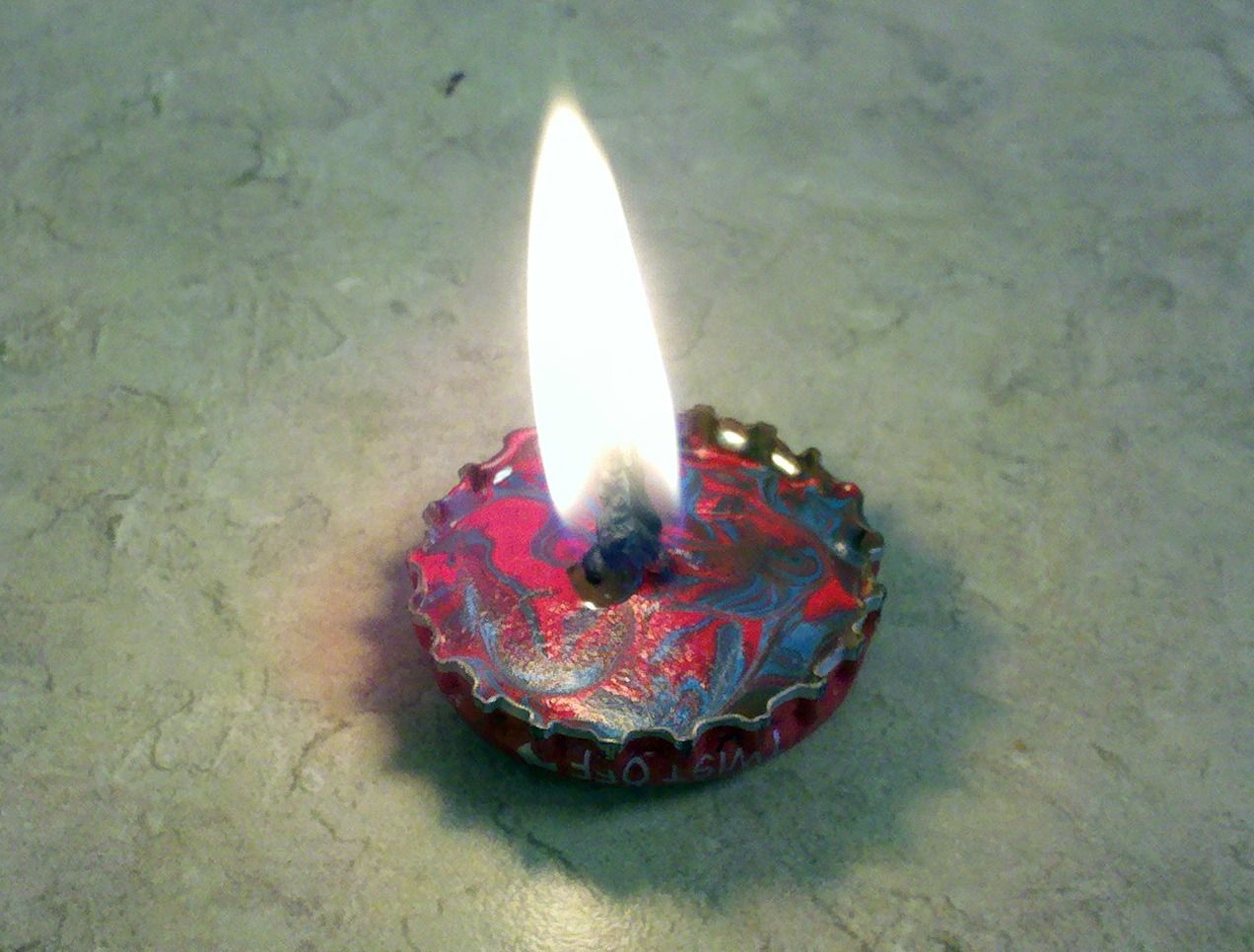 Bottle Cap Crayon Tea Lights