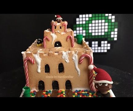 Geeky Mario Gingerbread Castle