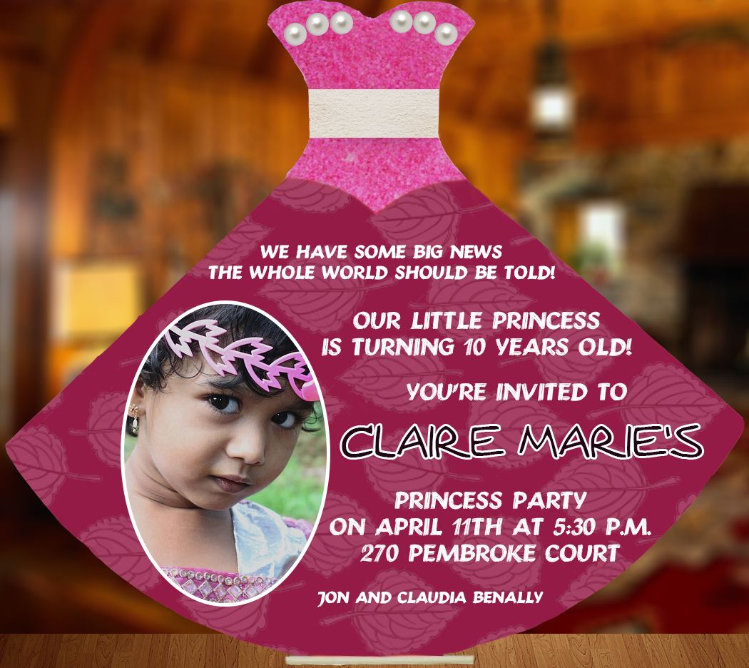 DIY Princess Gown Invites for Your Lil Princess's Birthday : 5 ...