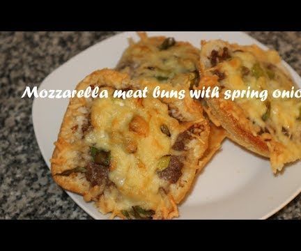 Mozzarella Meat Buns With Spring Onions Recipe