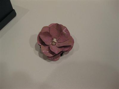 Final Flower Brooch and Examples of Other Shim Stock Flowers