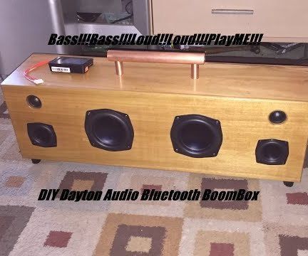 DIY Portable Bluetooth Dayton Audio BoomBox 150W-120W (ND105, ND65, TPA3116D2, CSR8630)