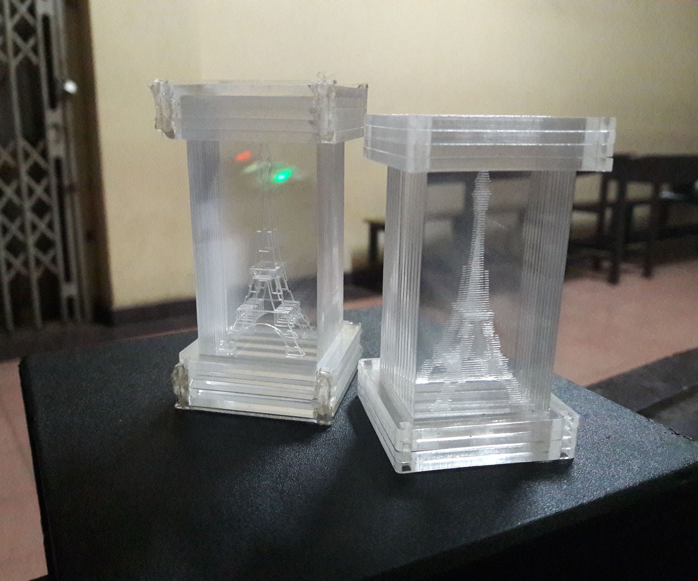3D Eiffel Tower With Laser Cuter