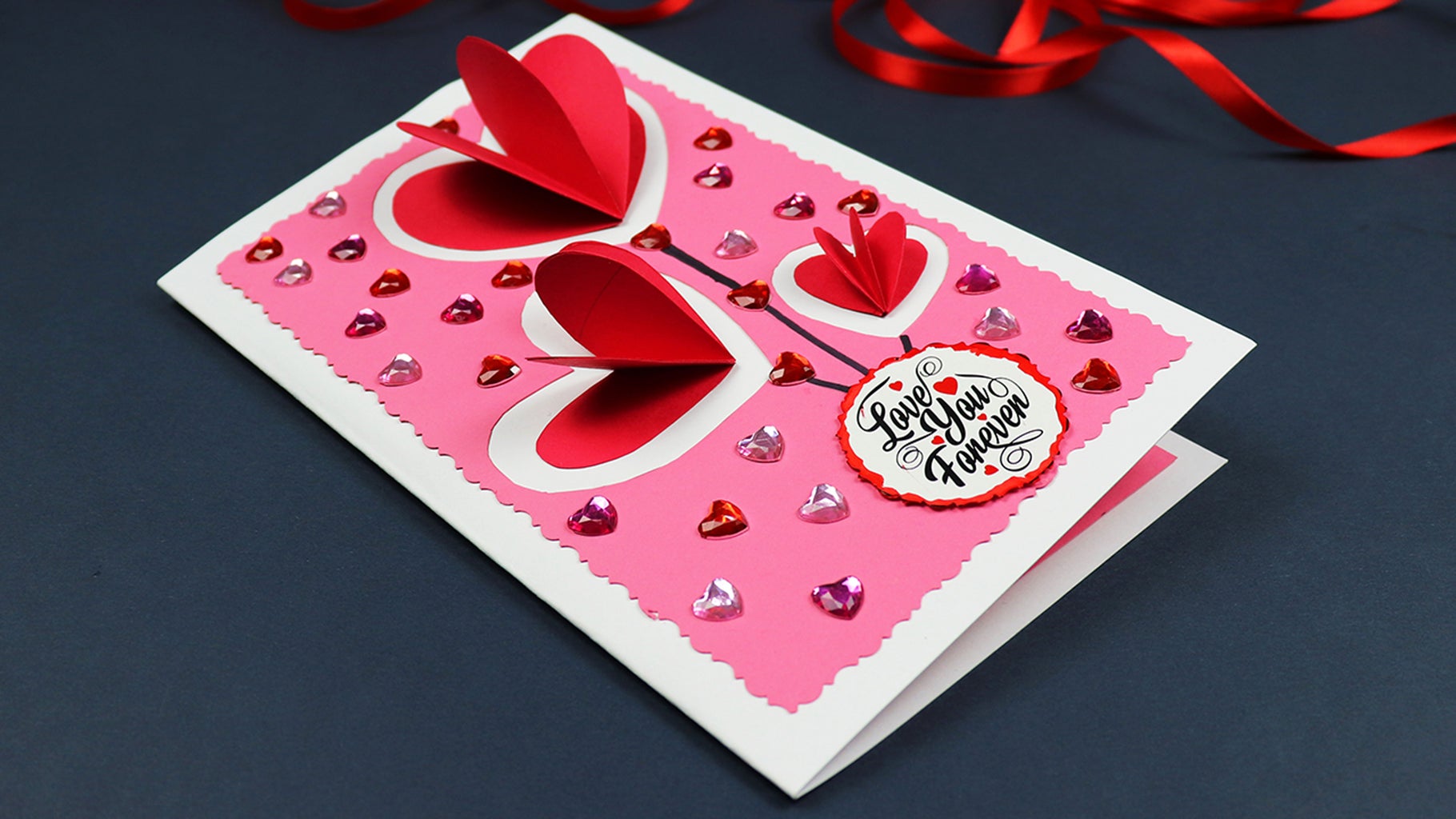 DIY Pop Up Hearts Valentine's Day Card : 7 Steps (with Pictures ...