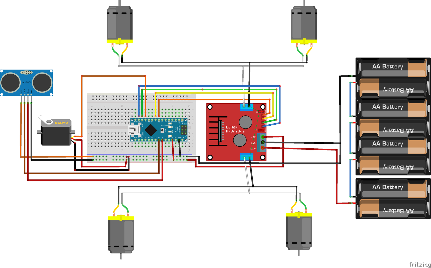 DIY HOW TO MAKE a OBSTACLE AVOIDER ROBOT ( AND CODE) : 6 Steps ...