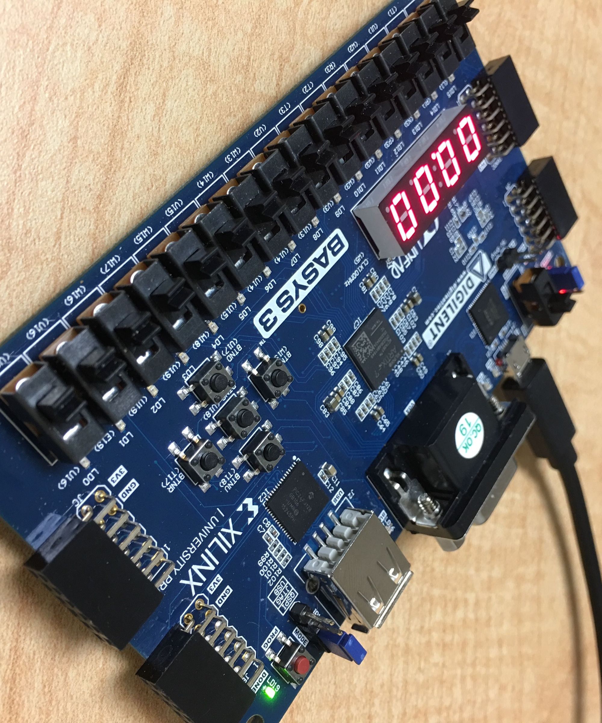 Basys Board Binary Count-To Game