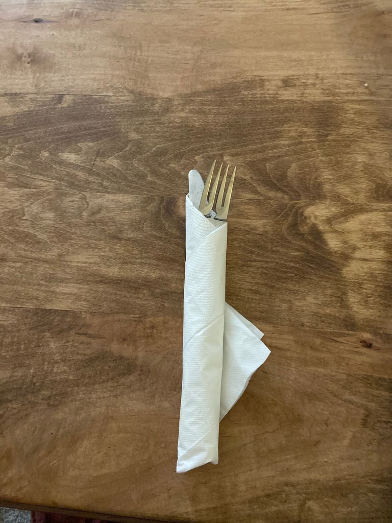 How to Roll Silverware 6 Steps
