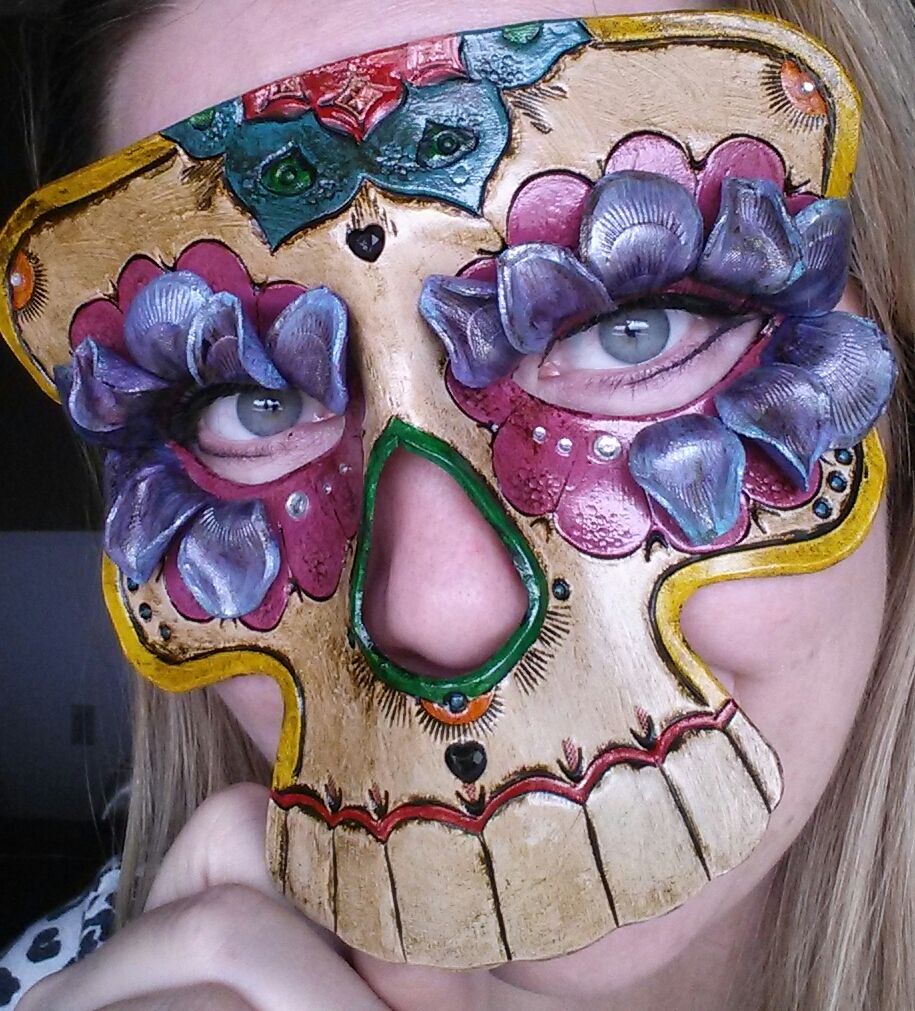 Leather Sugar Skull Mask