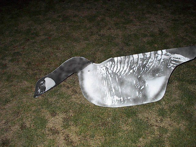 How to Make Goose Hunting Decoys by Screen Printing W/ Hair Conditioner and Spraypaint