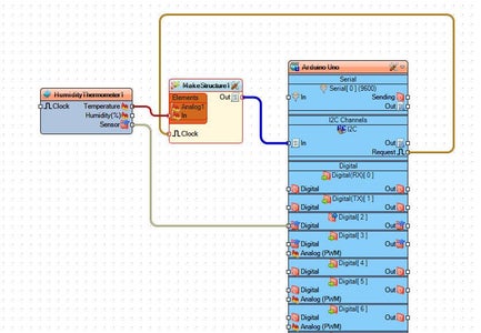 For Slave Arduino - in Visuino Add, Set & Connect Components