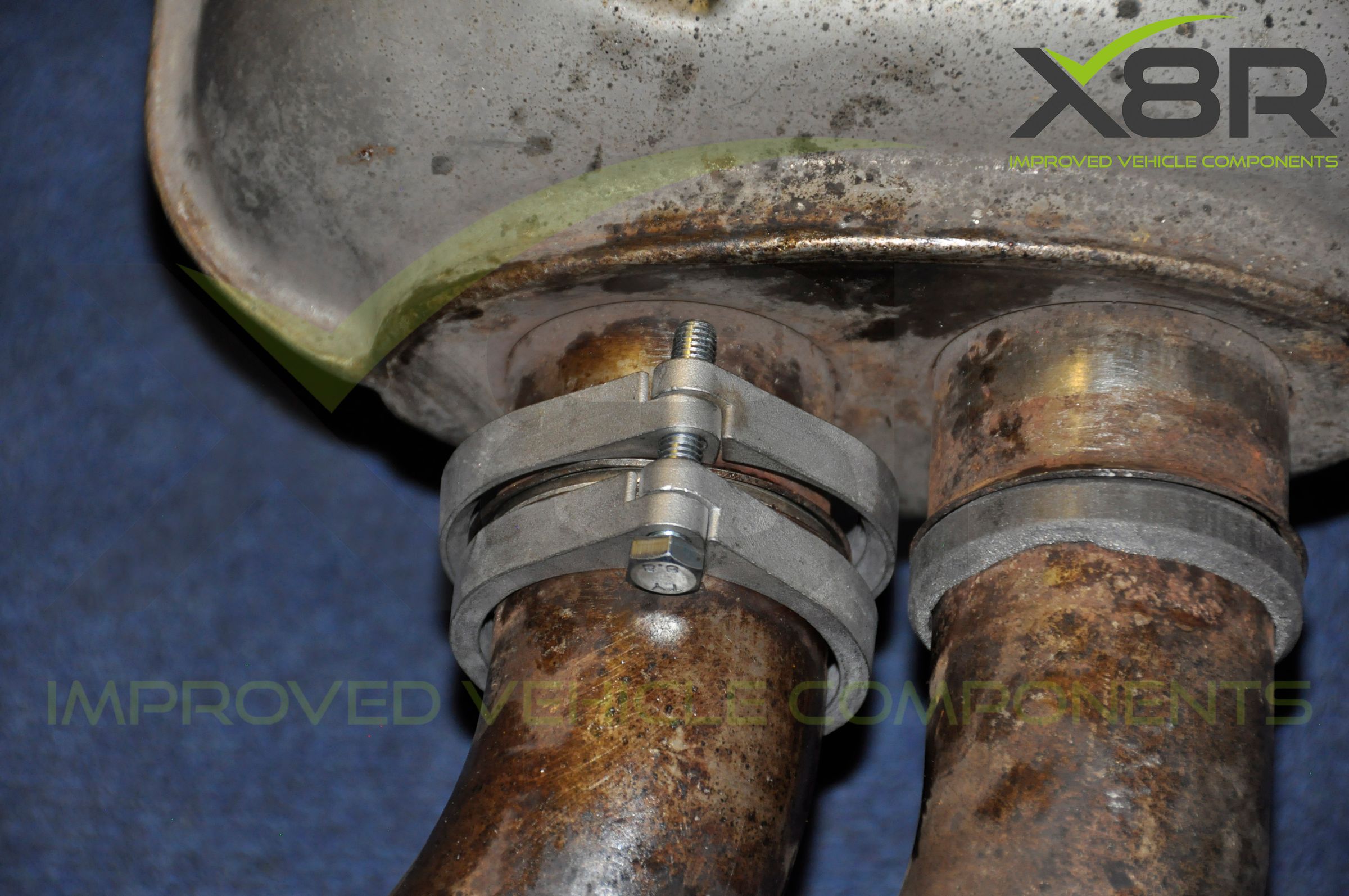 BMW E46 M3 Exhaust Muffler Back Box Flange Rusted Corroded Flanges