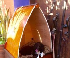 Doghouse 2 Story Polynesian Style With Removable Roof for Summer .