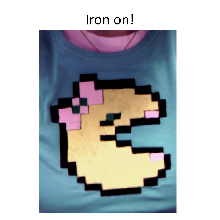 8-bit Felt Applique' - Ms PacMan and Ghost