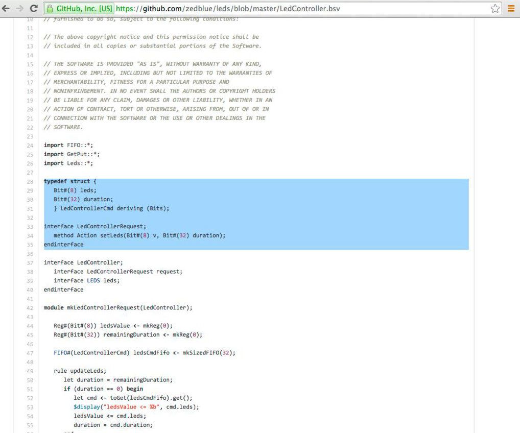 Building a Bluespec LED Controller Using Connectal Build
