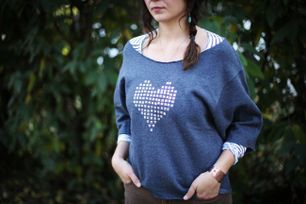 DIY STUDDED HEART SWEATSHIRT