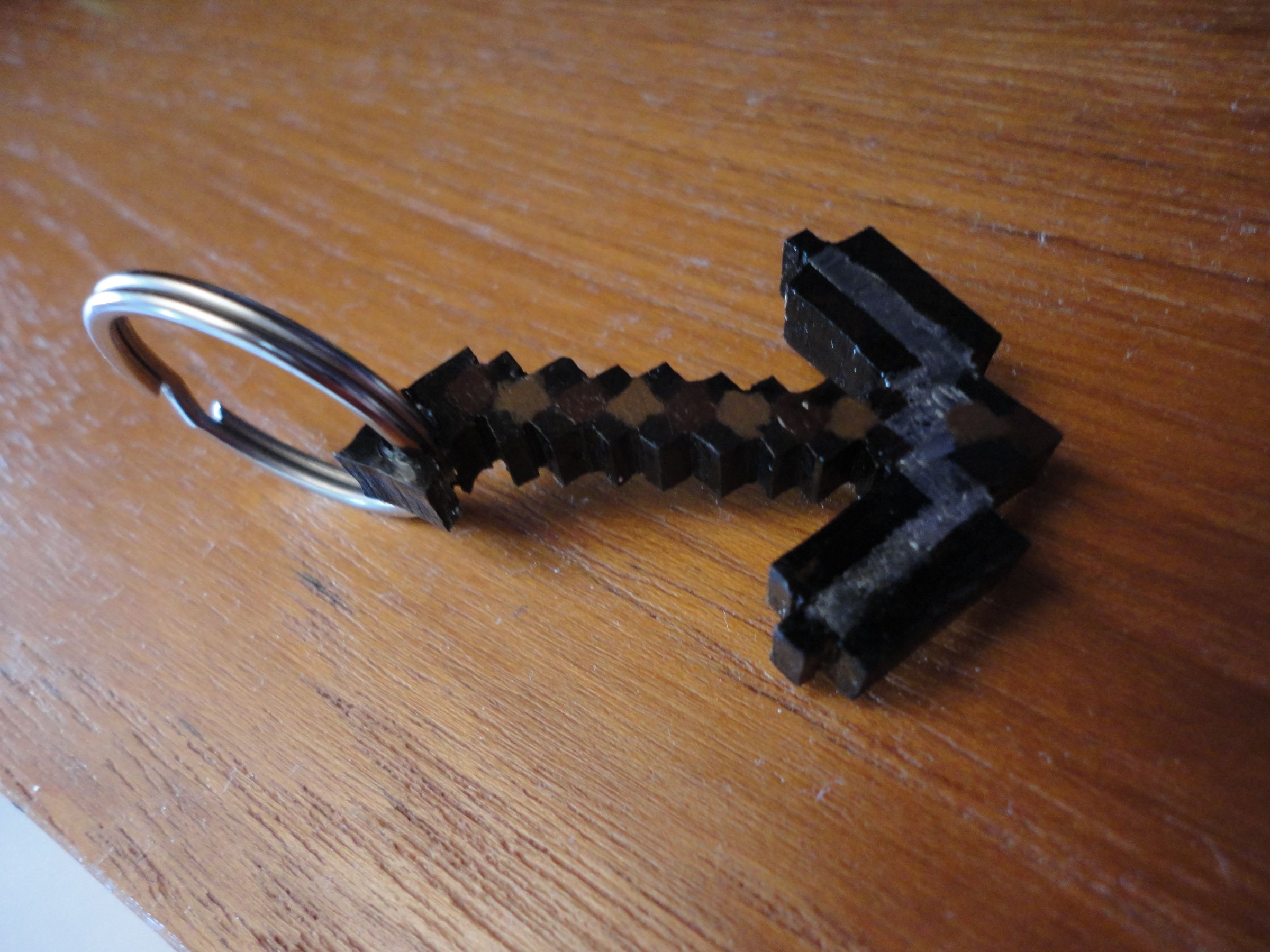 Minecraft Pickaxe Keychain