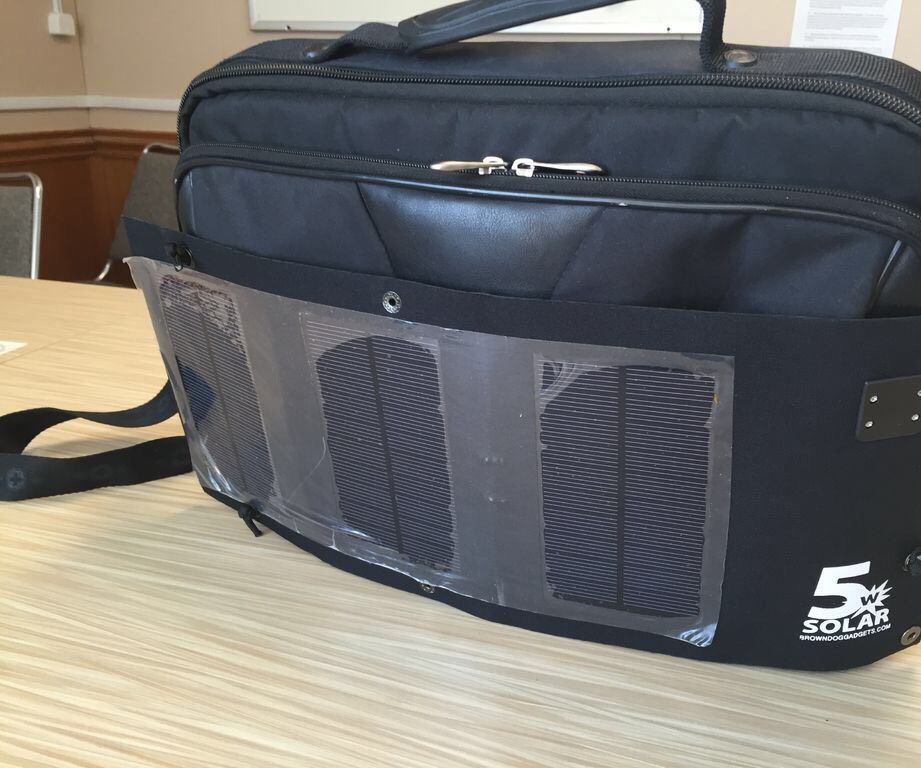 Attach a Brown Dog Solar Panel to Your Briefcase