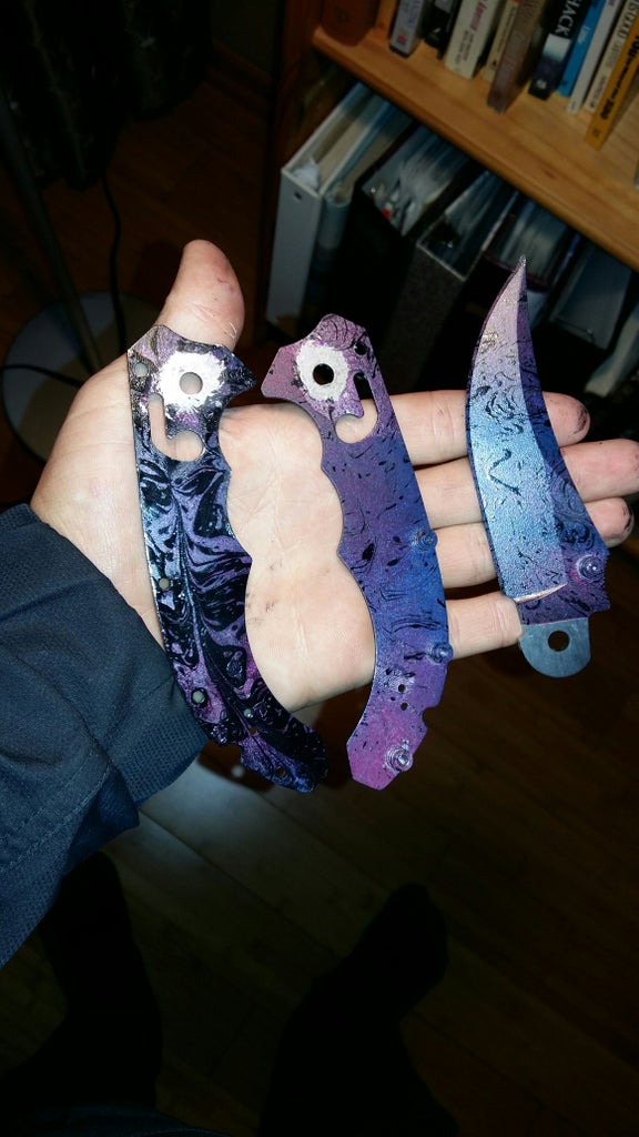 How to Paint Flip Knife Doppler (CSGO) 5 Steps Instructables