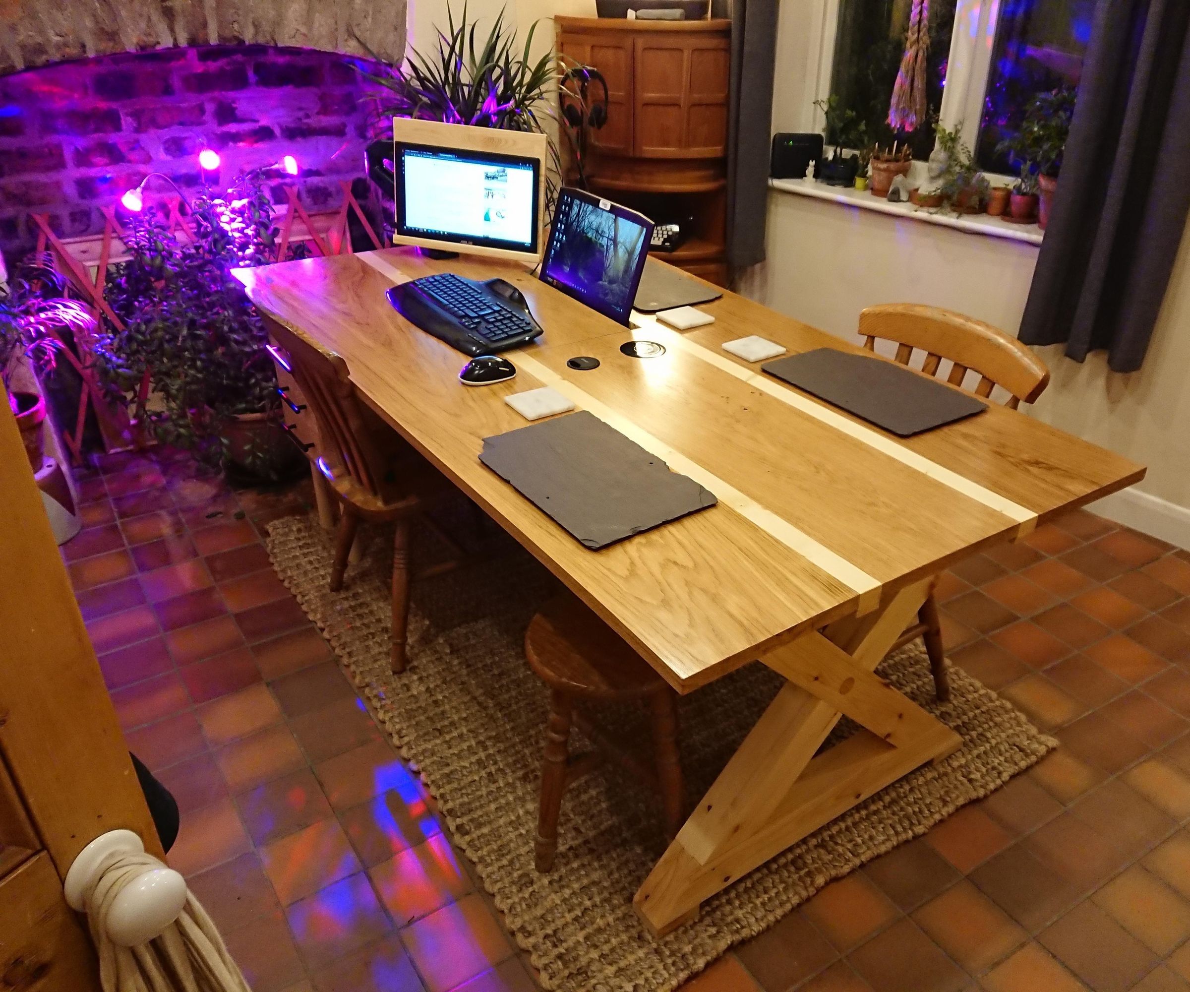The "Work From Home" Solid Oak & Pine Kitchen Table