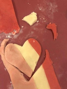 Striped Heart Shaped Valentine Cookies