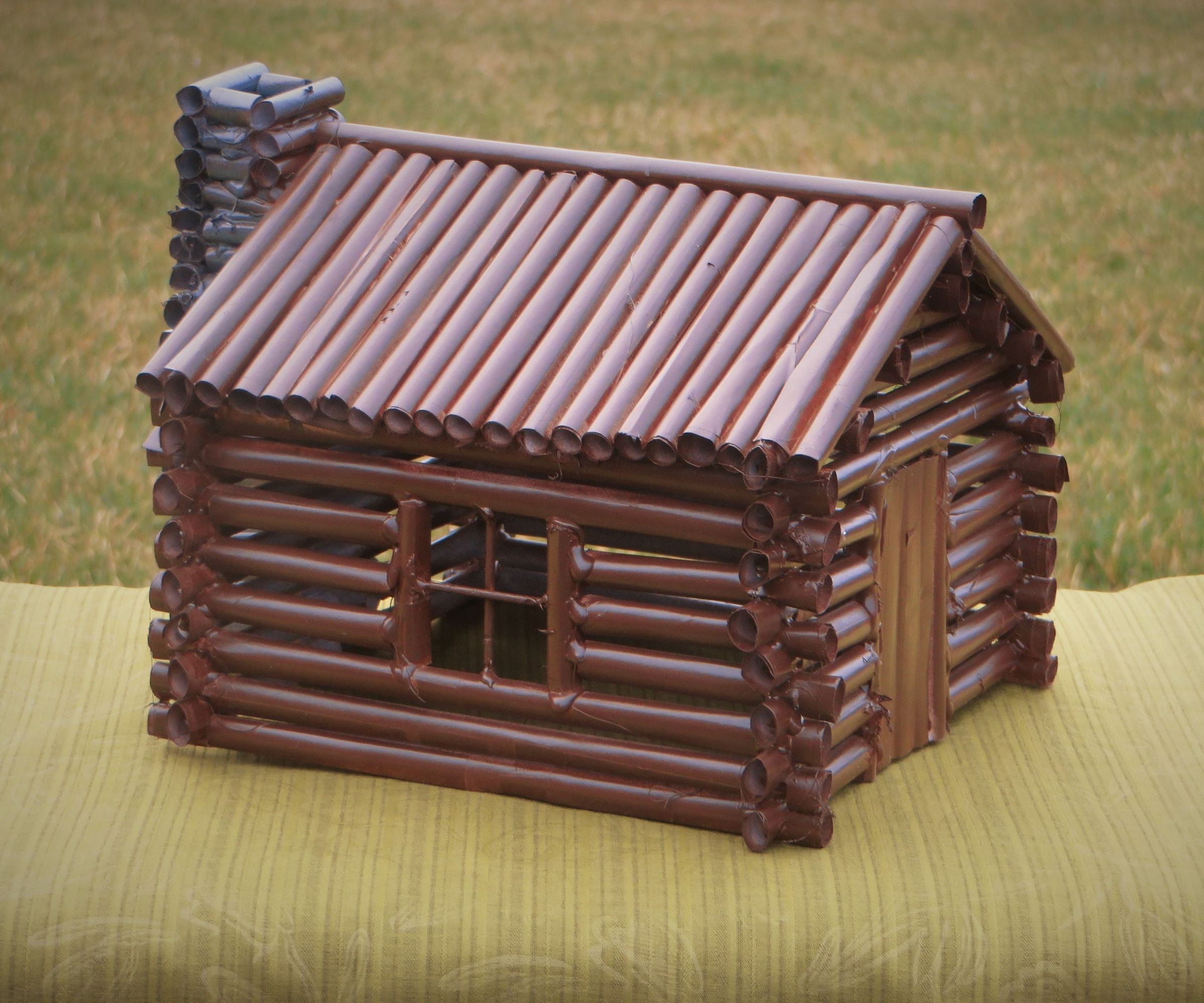 Log Cabin Made With Paper