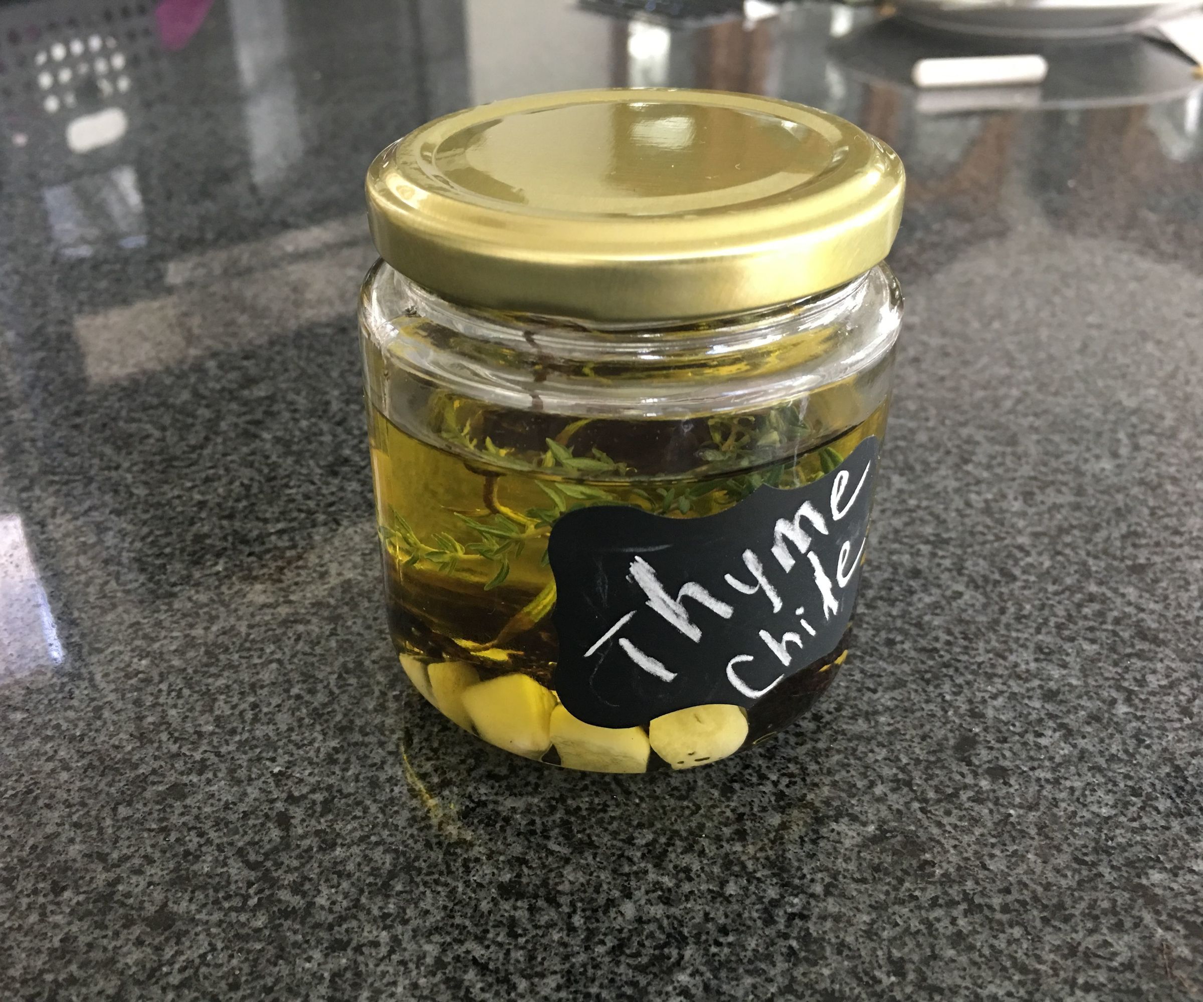 Thyme and Chile Infused Olive Oil