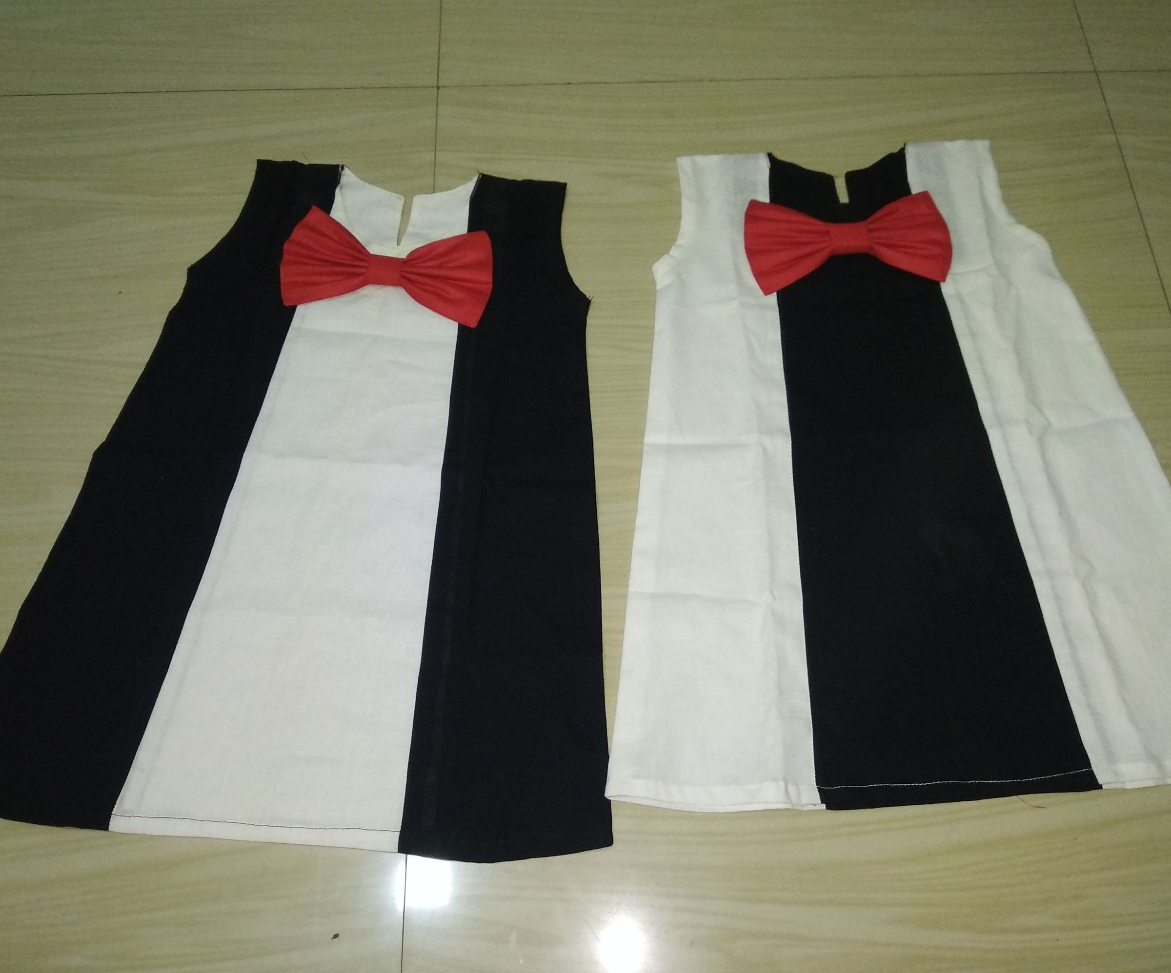 DIY A-line Frocks for Twins of 4yrs