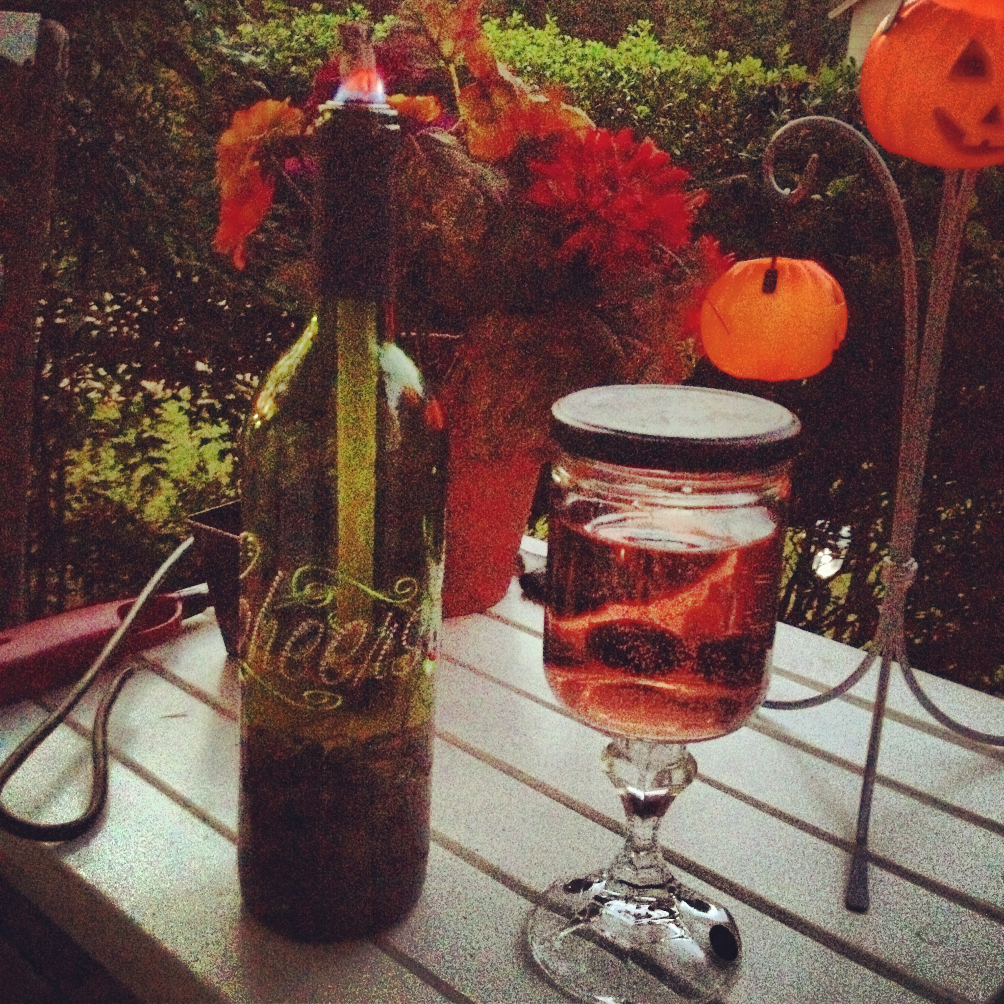 Tiki Torch Wine Bottle