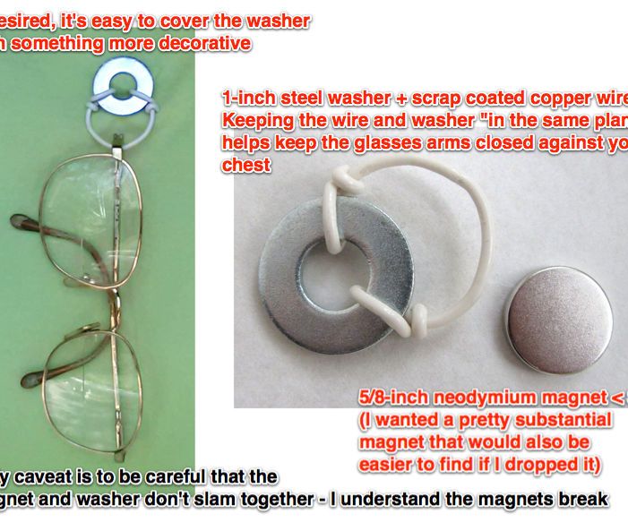 DIY Magnetic Eyeglasses/Badge Holder