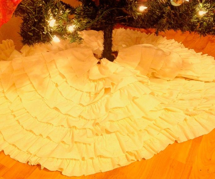 No Sew Christmas Tree Skirt