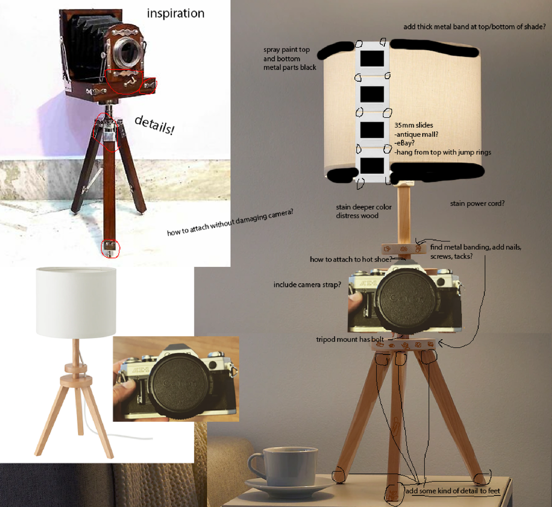 Vintage camera lamp deals