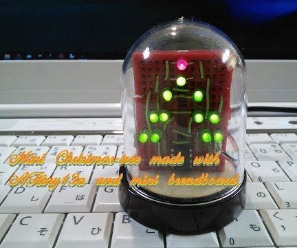 Mini Christmas Tree Made With ATtiny13a and Mini Breadboard.
