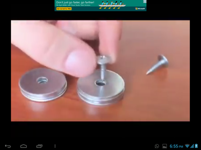SCREW THREE WASHERS EACH ON ANY WOODEN SURFACE AS SHOWN IN THE IMAGE.