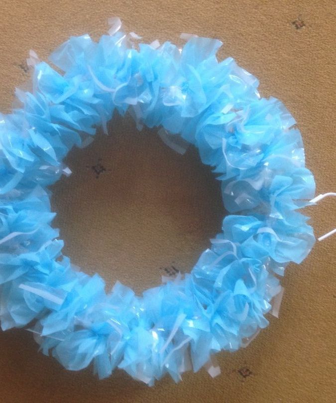 Crafty Wreath from Plastic Bags