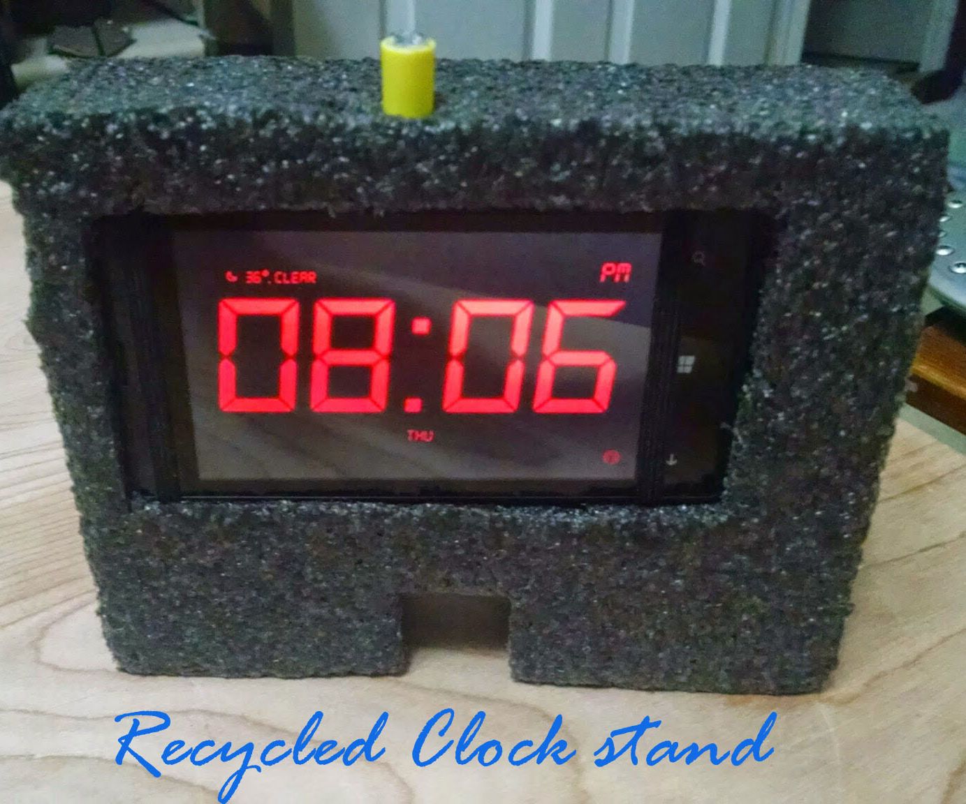 Recycled Clock stand