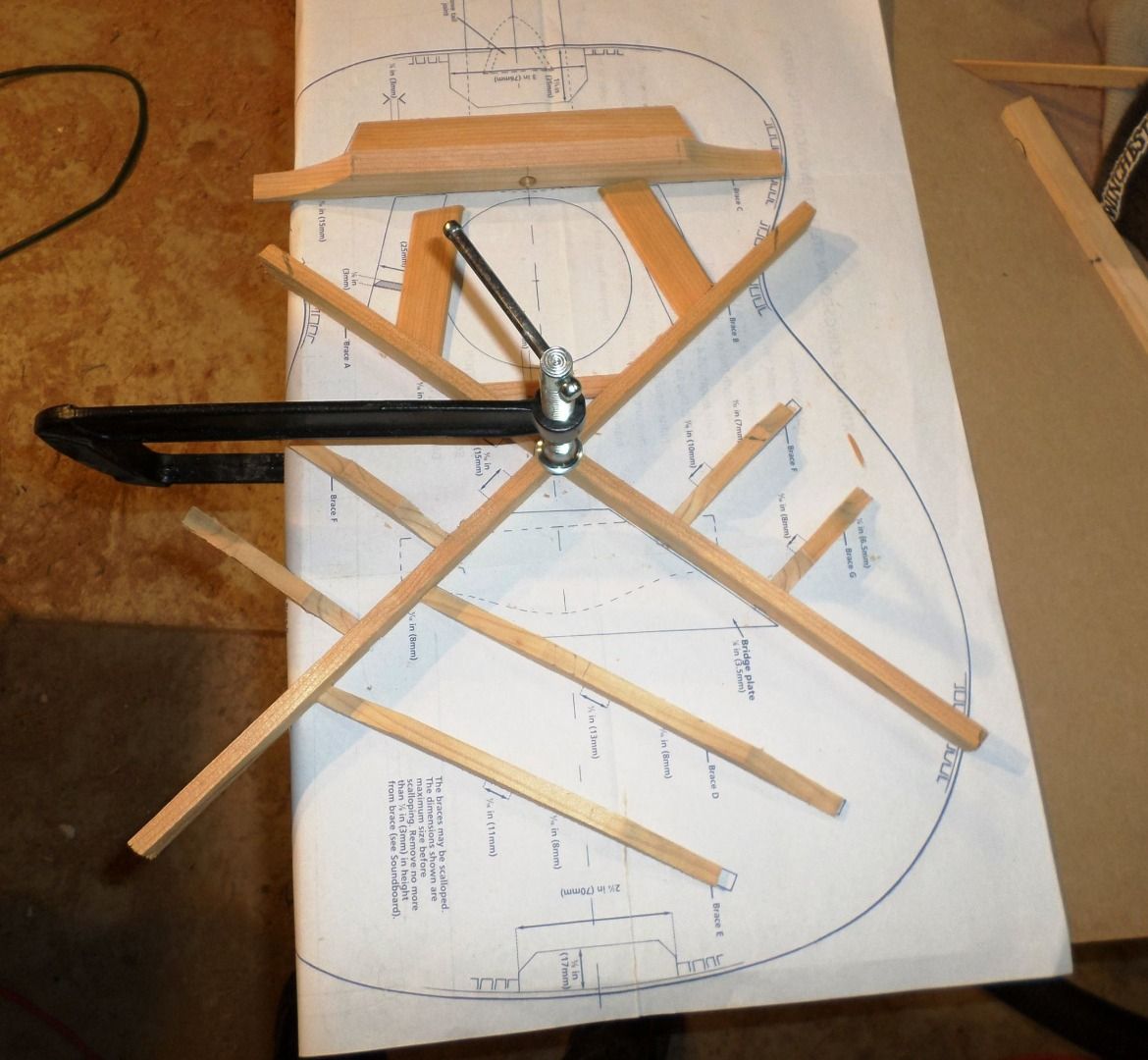 Sound Hole, Rosette, Back Inlay Strip and Bracing