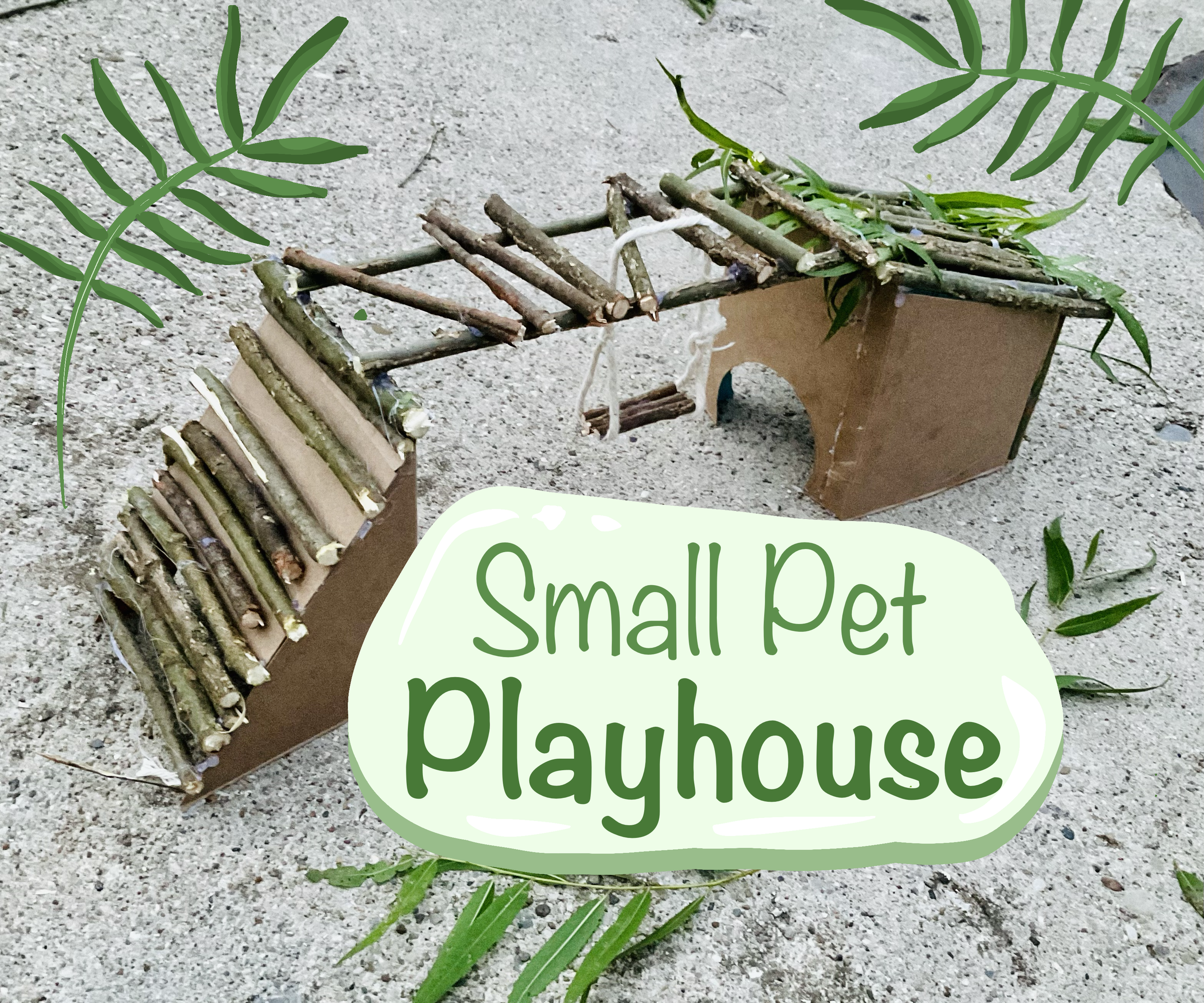 Small Pet Playhouse + Sand Bath