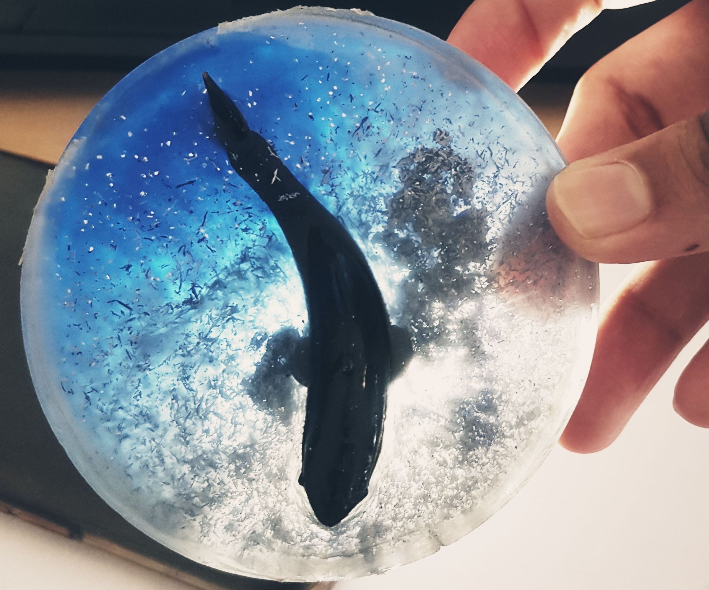 Minimalist Epoxy Paper Weight  (world Shark Day Special)