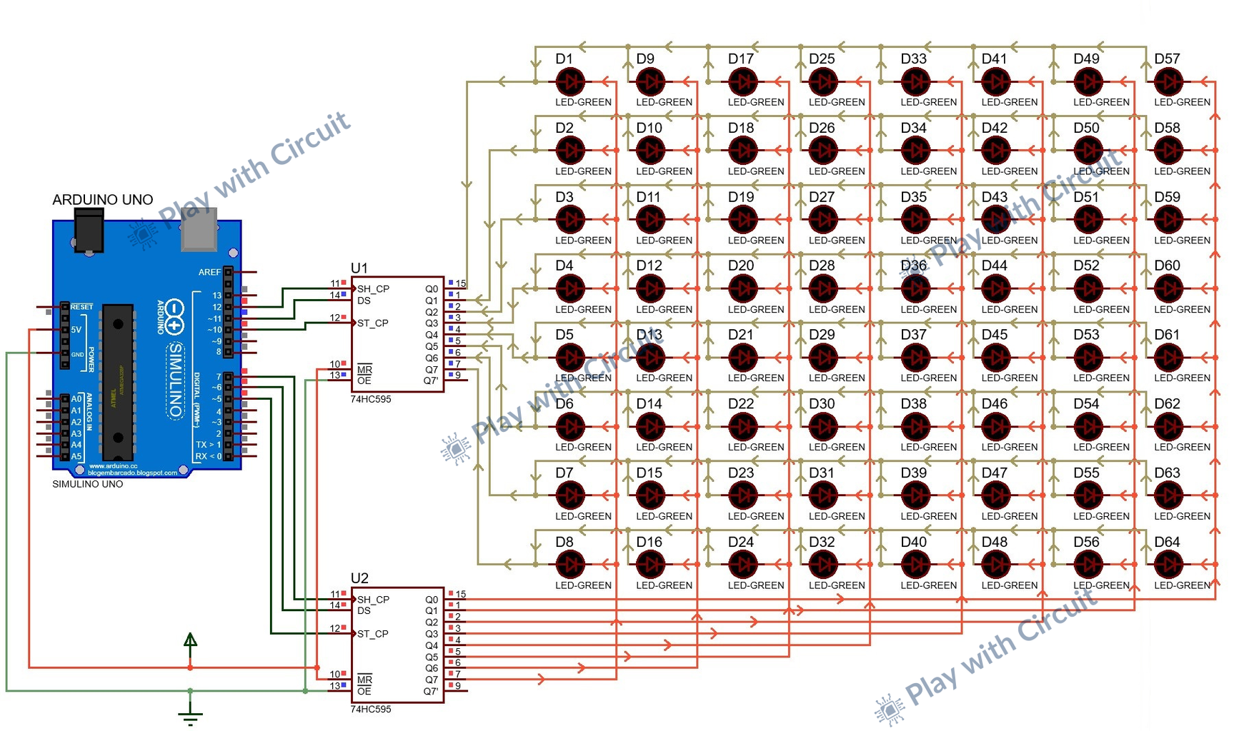Displaying Diwali Patterns on an 8x8 LED Matrix Using Arduino and ...