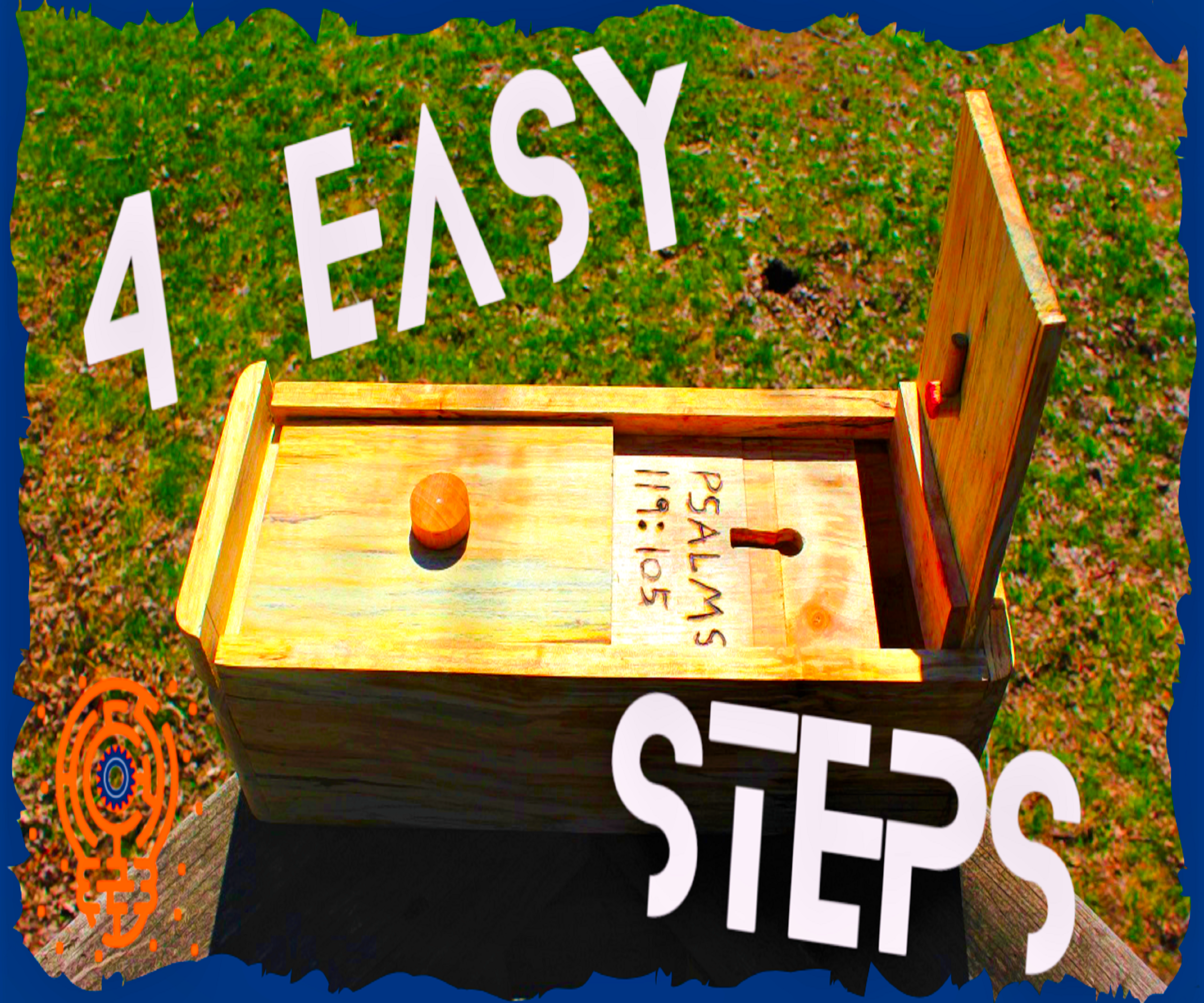 How to Make an Easy 4 Step Puzzle Box (Out of a Log)