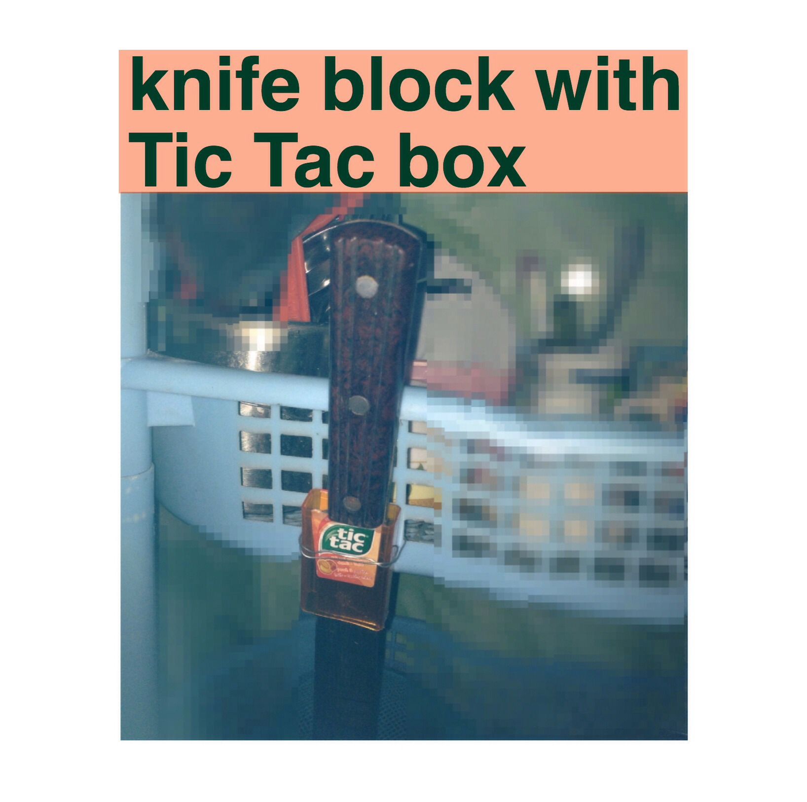 Knife Block With Tic Tac Box