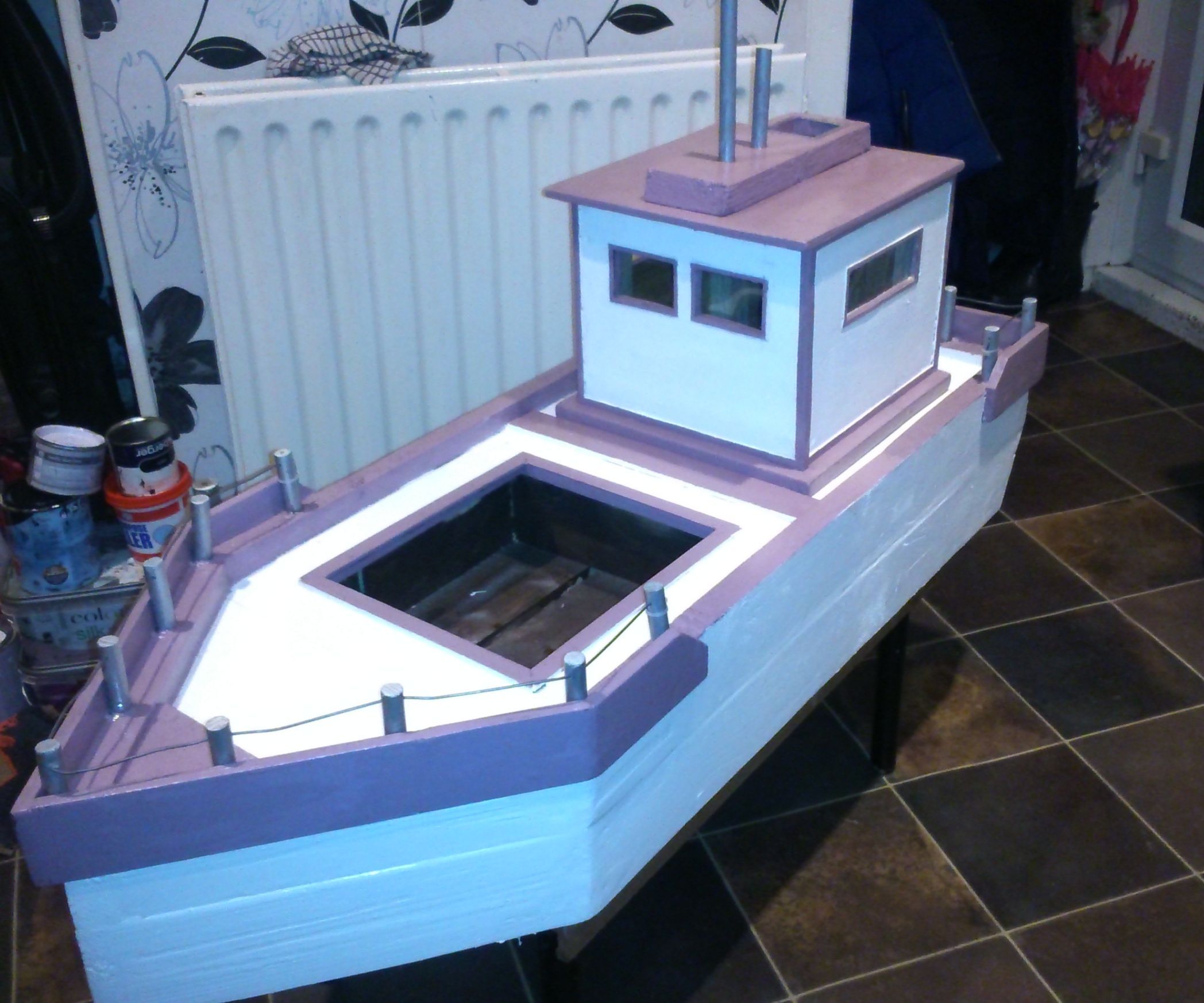 Garden Planter in the Shape of a Boat